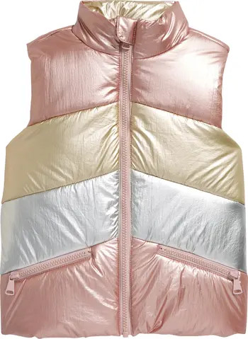 Quilted Metallic Puffer Vest | Nordstrom
