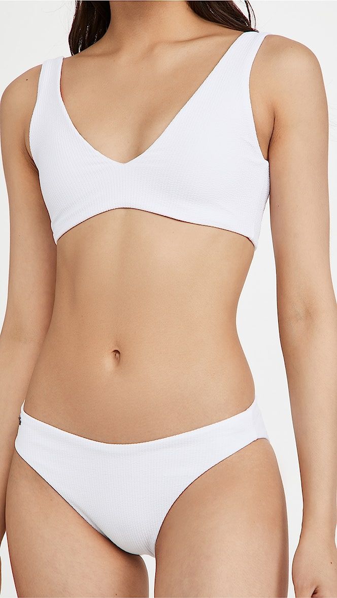 Reversible Sky White Bikini Top | Shopbop