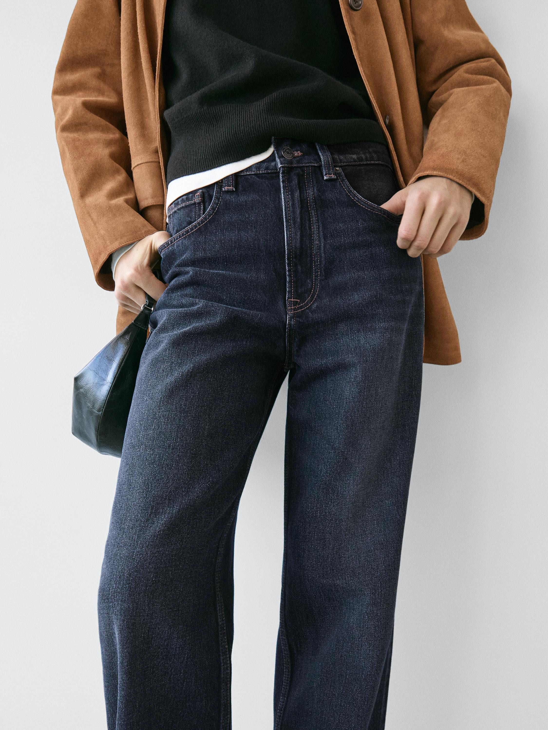 High-waist wide-leg jeans | Massimo Dutti UK