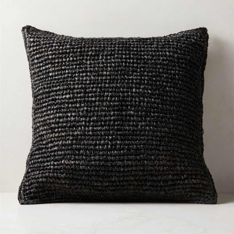 23" Sisal Black Pillow | CB2 | CB2
