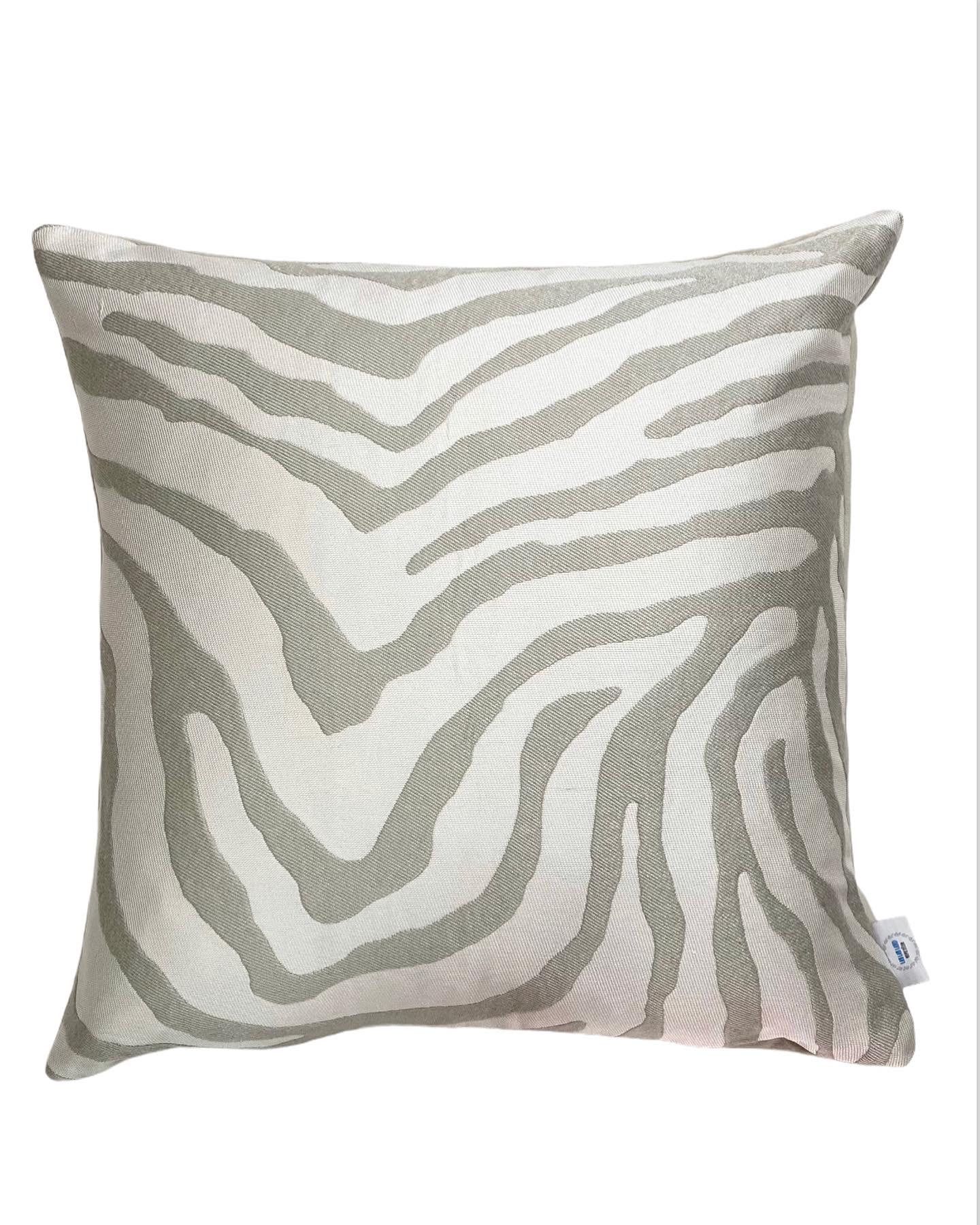 White and Beige Zebra Animal Print Decorative Toss Throw Pillow Cover ONLY 20x20 | Walmart (US)