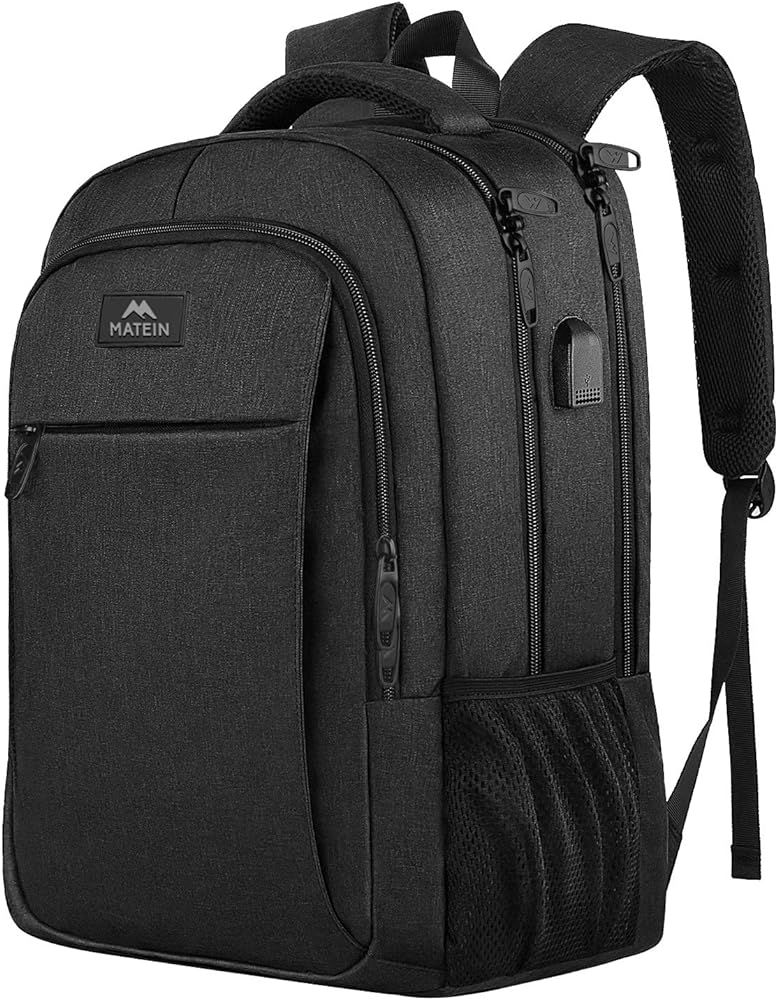 Amazon.com: Business Travel Backpack, Matein Laptop Backpack with Usb Charging Port for Men Women... | Amazon (US)