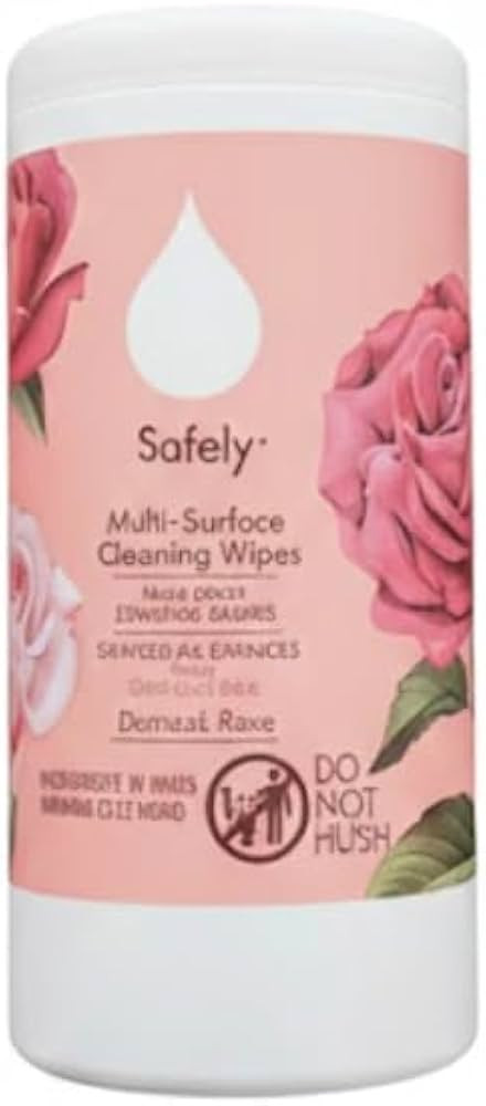Safely Multi-Surface Cleaning Wipes, Damaskus Rose Scent, Bleach-Free Household Cleaner with Esse... | Amazon (US)