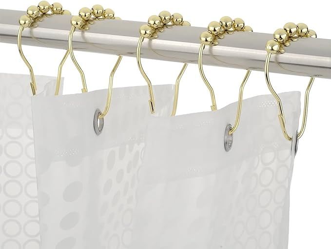 Amazer Shower Curtain Hooks Rings, Stainless Steel Shower Curtain Rings and Hooks for Bathroom Sh... | Amazon (US)