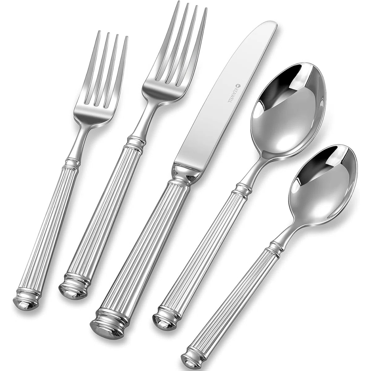 Premium Stainless Steel Flatware Set - Exquisite 18/10 Silverware, 20/45/65 Pieces, Elegant Desig... | Wayfair North America
