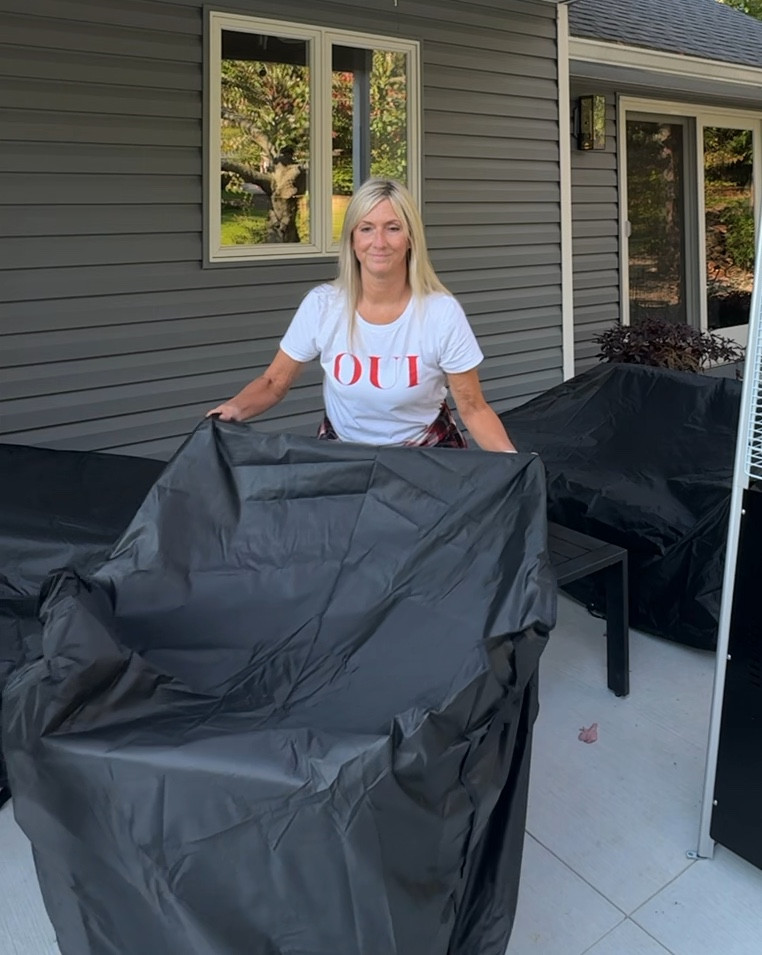 COME ON IN: We love sitting outside in the Fall, but let’s be honest- it’s a pain to take the cushions off and on each time. We decided to get these covers and they are NICE! They have a lining on the inside so they are more durable than previous covers we have purchased, and they have straps for the legs of it gets windy. These are very budget friendly and I am very happy with them!

#LTKHome #LTKSeasonal