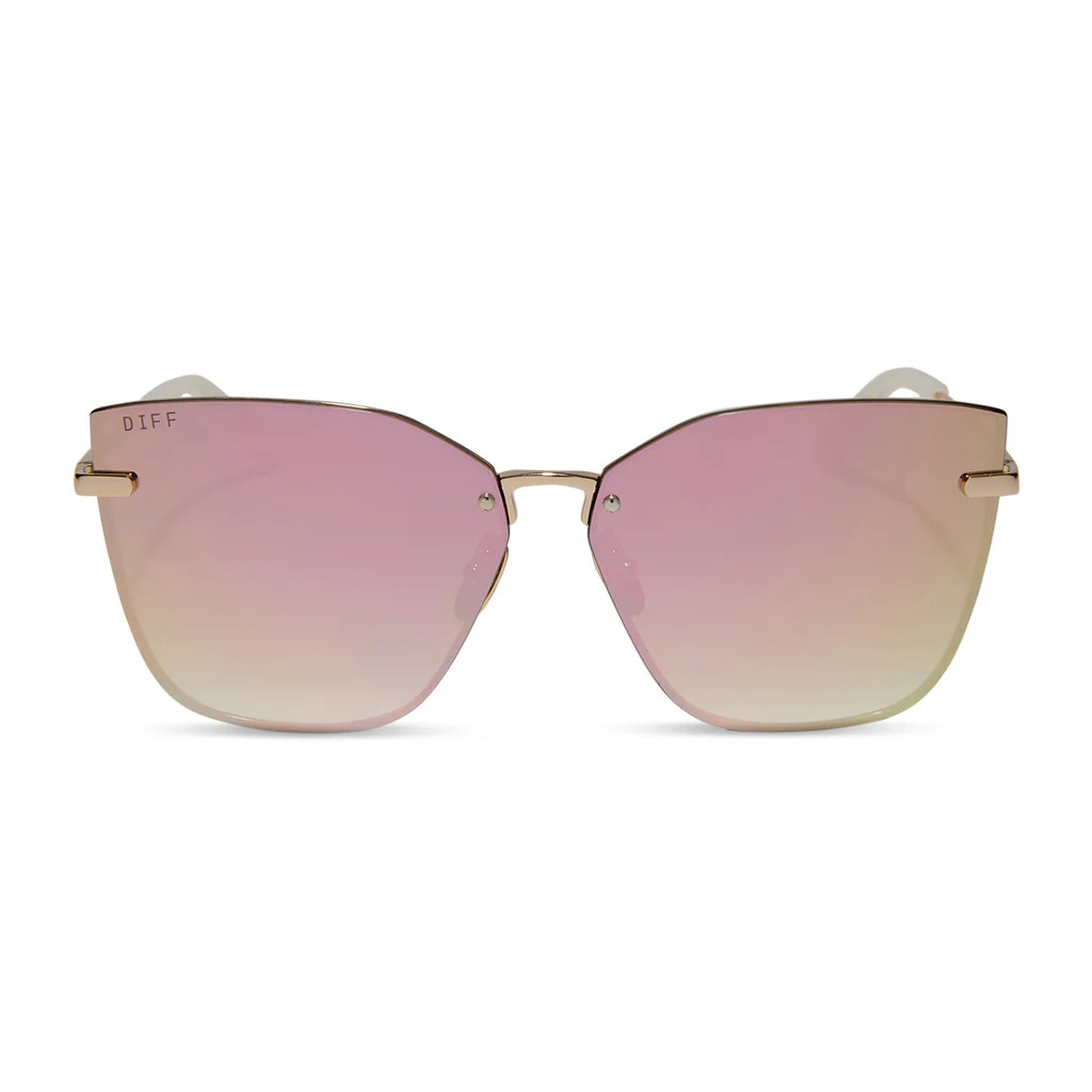 EMILY IN PARIS - MINDY + GOLD + TAUPE MIRROR SUNGLASSES | DIFF Eyewear