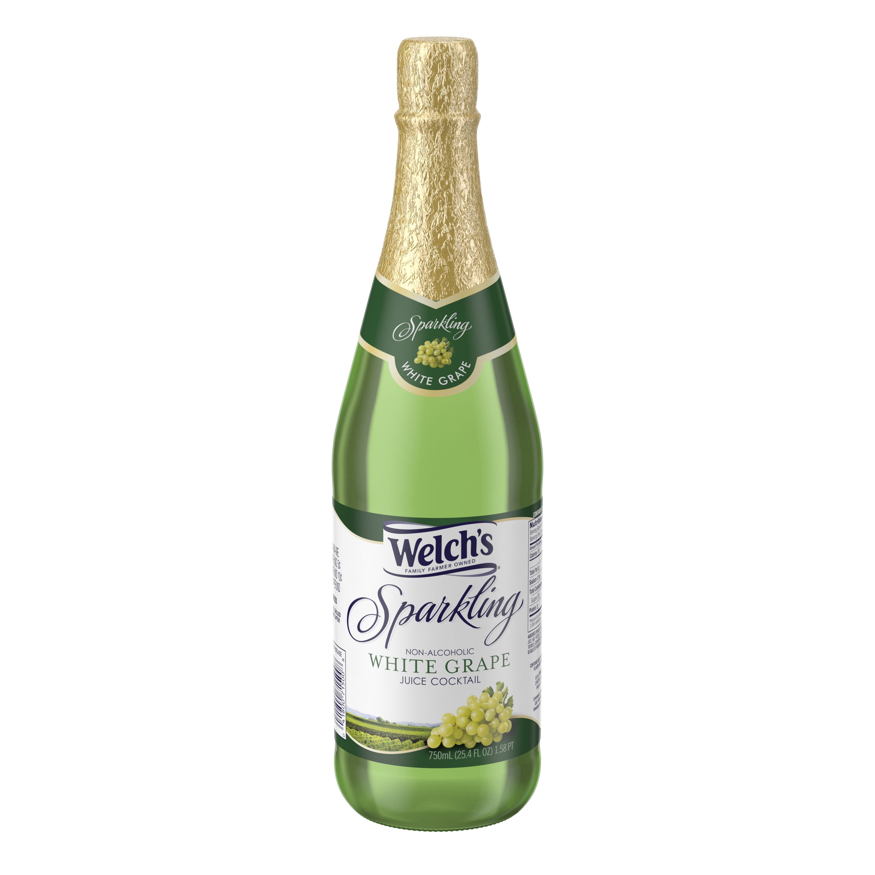 Welch's Non-Alcoholic Sparkling Juice Cocktail, White Grape, 25.4 fl oz Bottle - Walmart.com | Walmart (US)