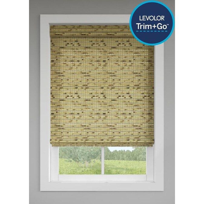 LEVOLOR Trim+Go 48-in x 64-in Natural Bamboo Light Filtering Cordless Roman Shade Lowes.com | Lowe's