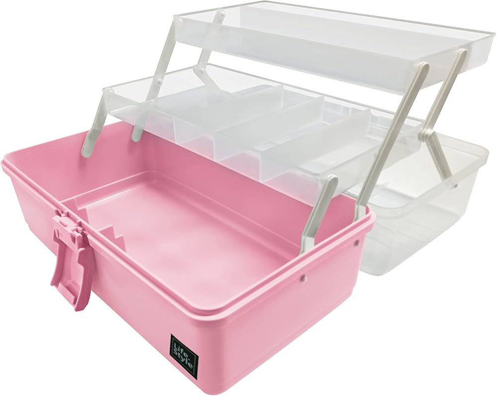 3 Layers Plastic Portable Storage Box, Multipurpose Organizer and Storage Case for Art Craft and ... | Amazon (US)
