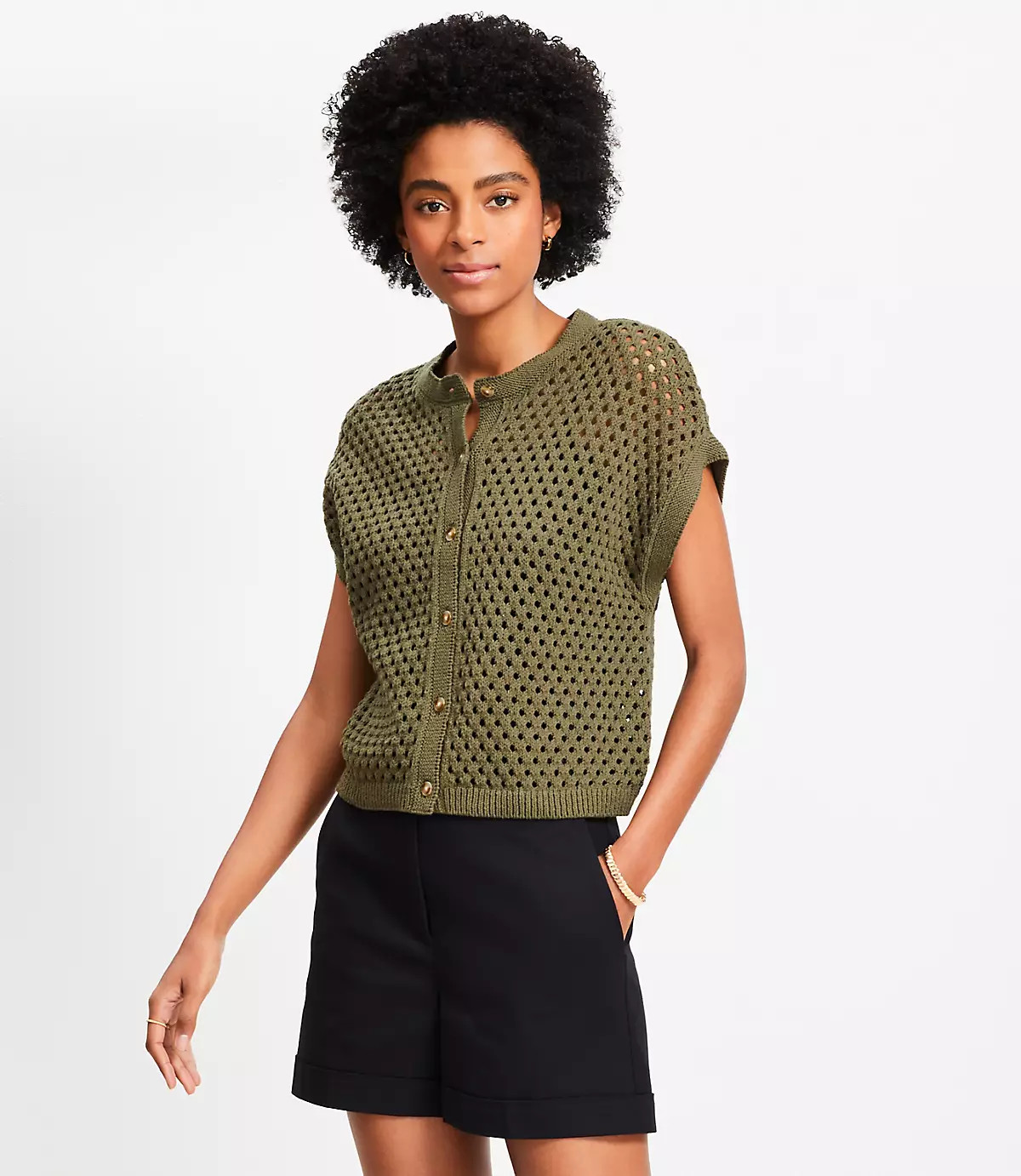 Textured Wedge Cardigan | LOFT