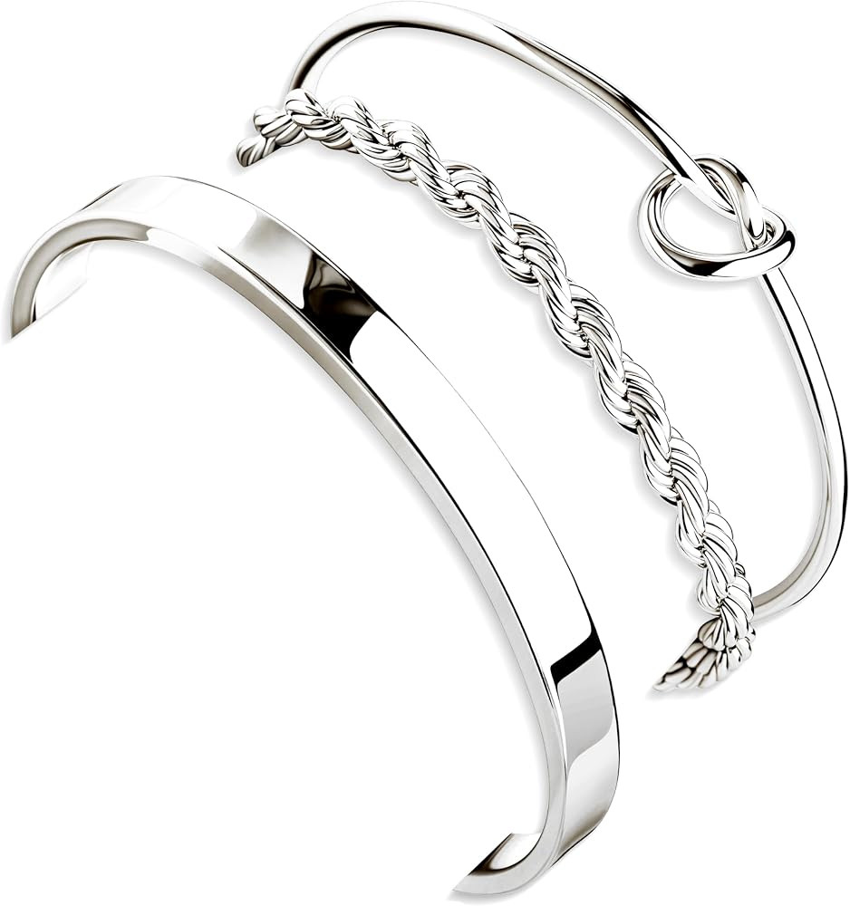 925 Sterling Silver Bracelets for Women Stack, Trendy Tennis Bangle Cuff Jewelry Set 14K Gold Pla... | Amazon (US)
