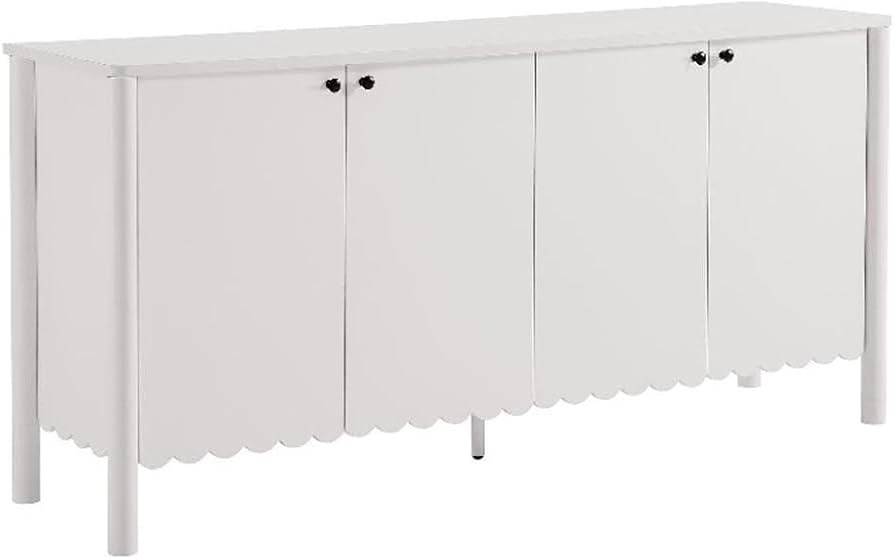 Modway Emmeline 4-Door Scalloped Sideboard in White | Amazon (US)
