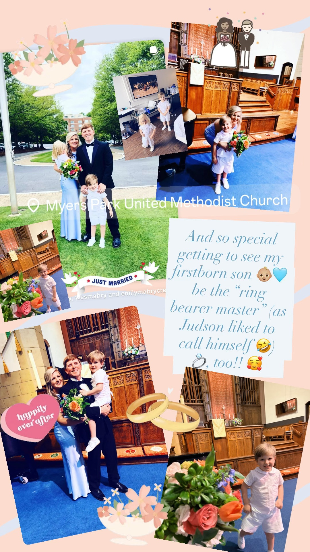 And so special getting to see my firstborn son 👶🏼🩵 be the “ring bearer master” (as Judson liked to call himself 🤣) 💍, too!! 🥰 