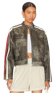 superdown Mandi Faux Leather Moto Jacket in Grey from Revolve.com | Revolve Clothing (Global)
