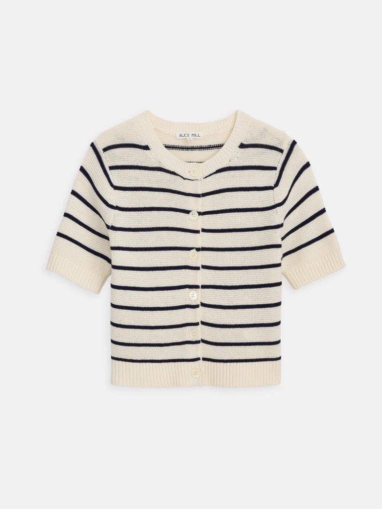 Elle Striped Sweater in Cotton Linen | Alex Mill
