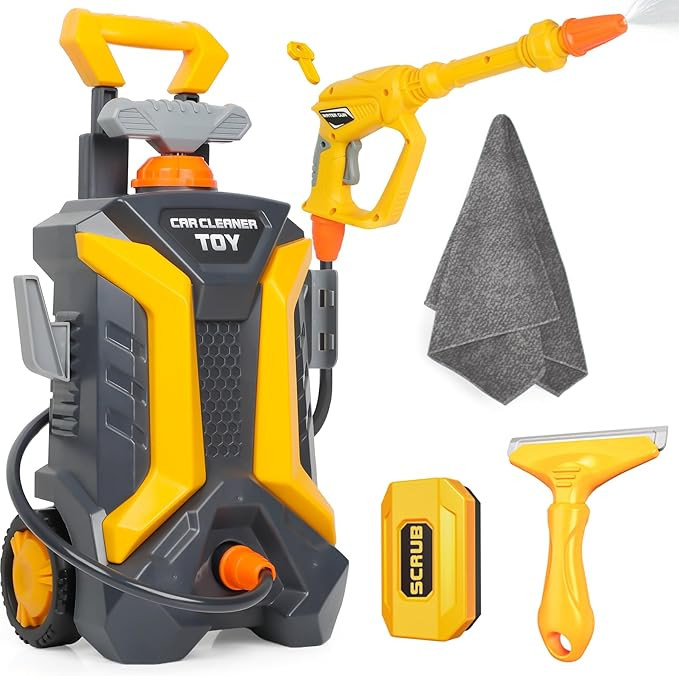 Toddler Outdoor Playset Kids Cleaning Car Toy with Real Spray Car Wash Water Gun for Kids 3+ Manu... | Amazon (US)