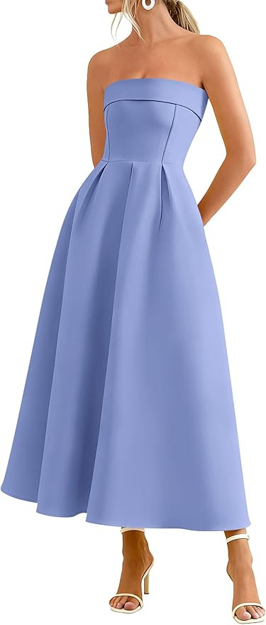 PRETTYGARDEN Cocktail Dresses for Women 2026 Summer Formal Elegant Tube Top Strapless Spring Wedd... | Amazon (US)