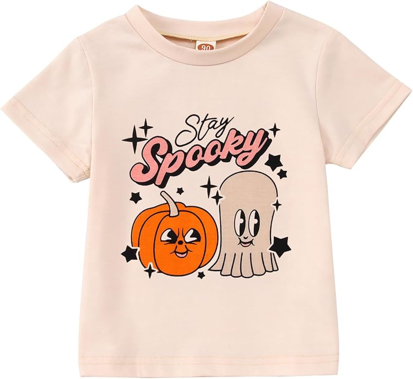 CM C&M WODRO Toddler Halloween T-Shirt Baby Boy Girl Stay Spooky Tee Tops Newborn Pumpkin Bodysui... | Amazon (US)