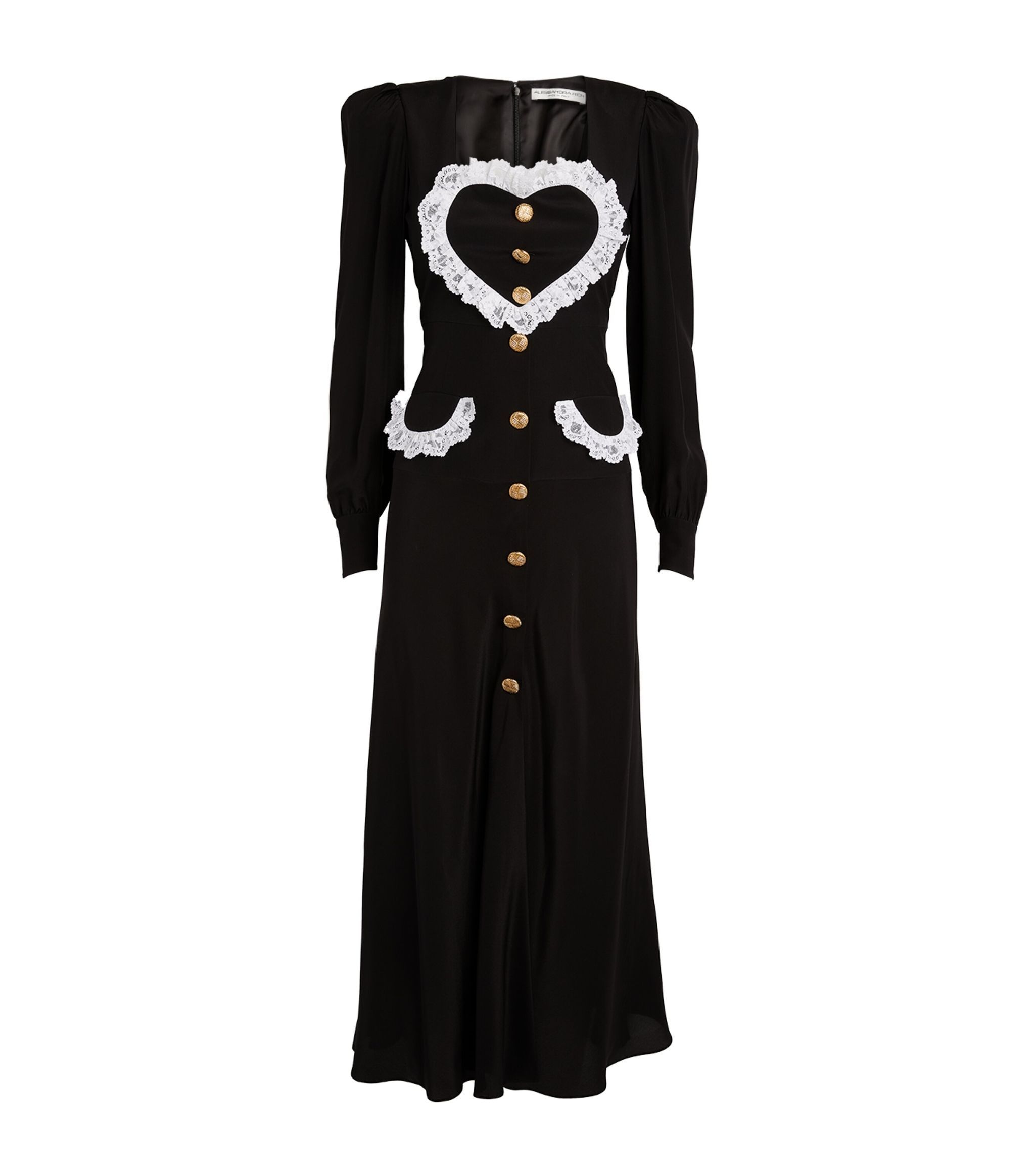 Silk Heart-Embroidered Midi Dress | Harrods