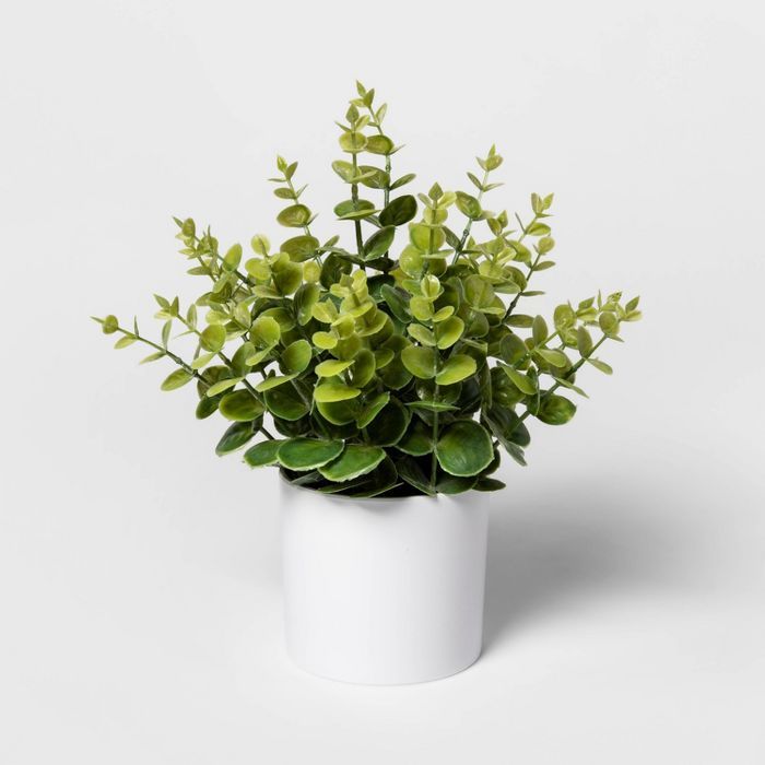 12" x 10" Artificial Eucalyptus Plant Arrangement in Pot White - Project 62™ | Target