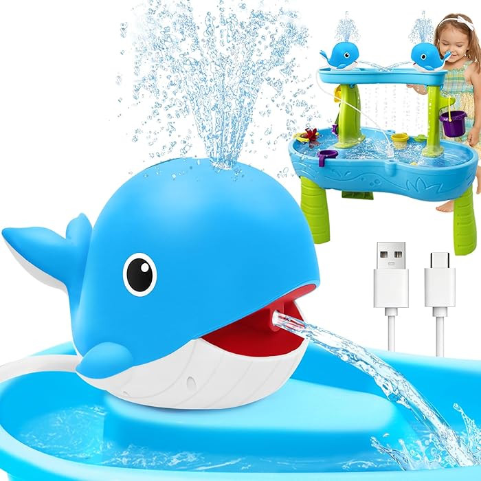 Infowush Water Table Pump, Whale Rechargeable Water Pump for Water Table with Sprinkler, 3.5 Hour... | Amazon (US)