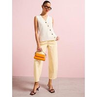 Ri Petite Barrel Jean - Light Yellow | Very (UK)