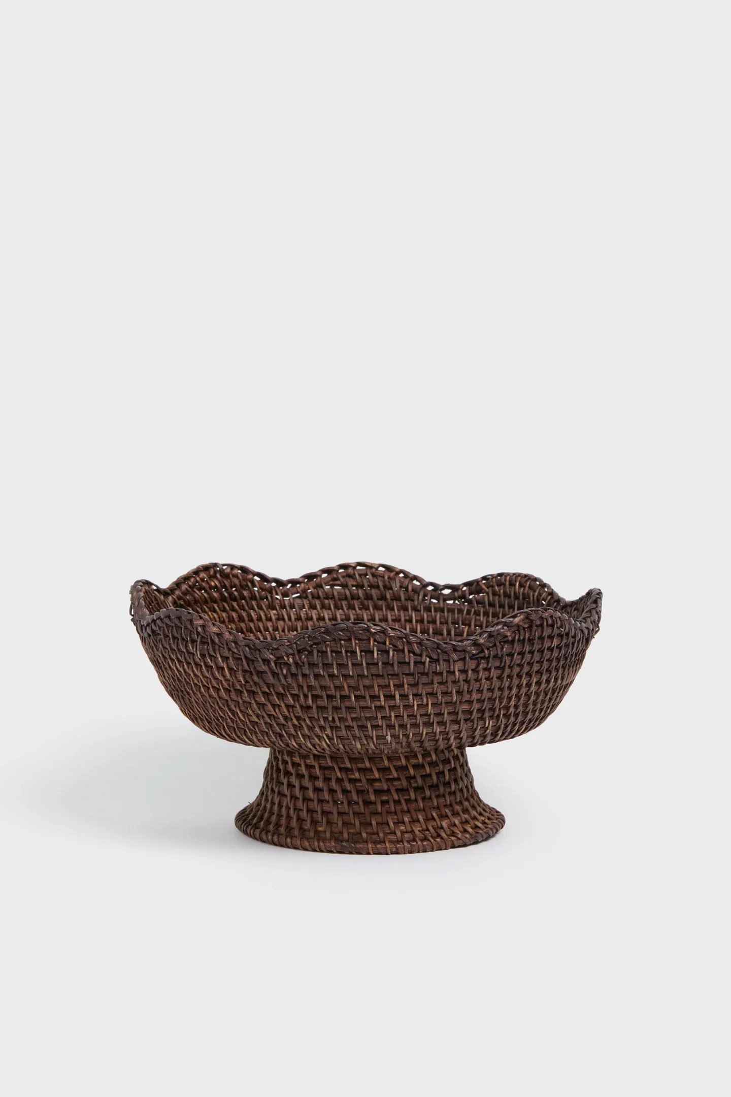 Dark Brown Rattan Footed Bowl | Tuckernuck (US)