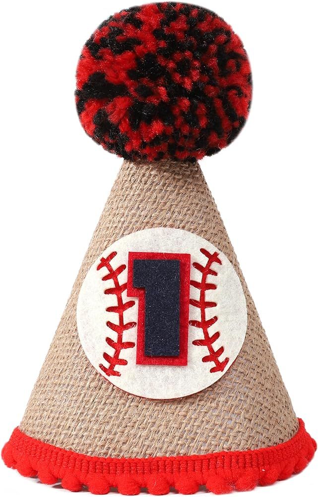 Rweseo Baseball 1st Birthday Hat - Baseball One Birthday Party Decorations,First Birthday Basebal... | Amazon (US)