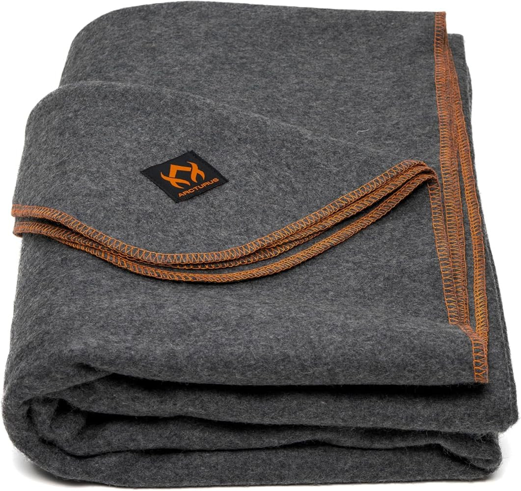 Arcturus Military Wool Blanket - Warm, Thick, Washable - Great for Outdoors, Camping, Stadium Bla... | Amazon (US)