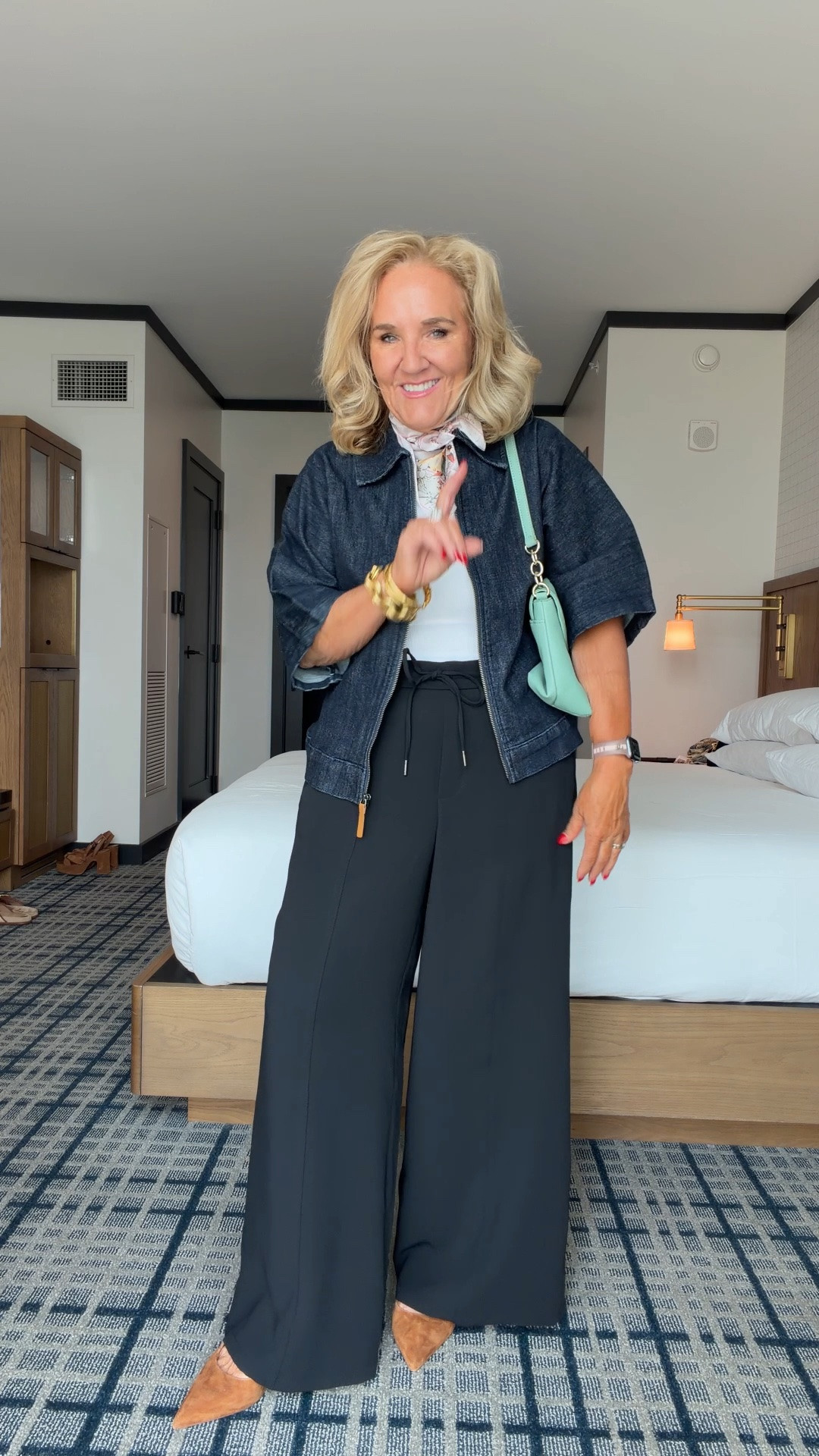 @kohls  #kohls#kohlspartner Jacket and pants size med 
Scarf comes in two colors, bag in a couple options too. 
@kohls has the best affordable fashion finds!

#LTKootd #LTKCon #LTKOver40