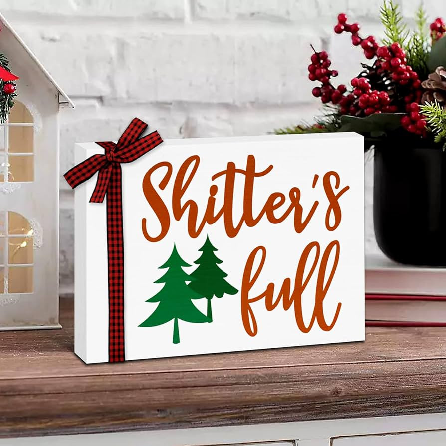 111111 Christmas Wooden Sign National Lampoon Christmas Vacation Funny Bathroom Sign Home Decor V... | Amazon (US)