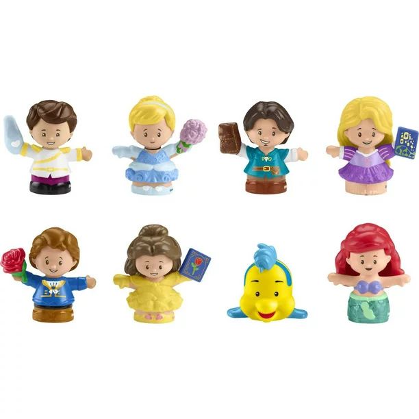Disney Princess Toddler Toys Little People Prince and Princess Figure Pack, 8 Pieces | Walmart (US)