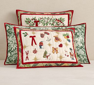 Deck the Halls Christmas Tree Reversible Quilted Sham | Pottery Barn (US)