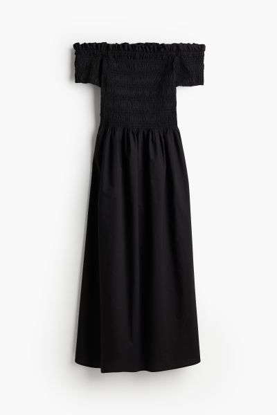 Smocked off-the-shoulder dress | H&M (UK, MY, IN, SG, PH, TW, HK)