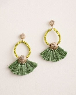 Bead and Fringe Chandelier Earrings | Chico's