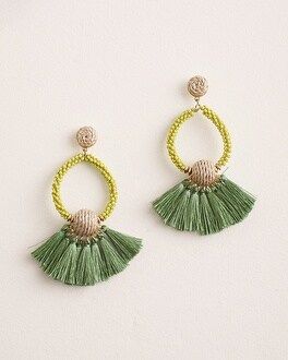 Bead and Fringe Chandelier Earrings | Chico's