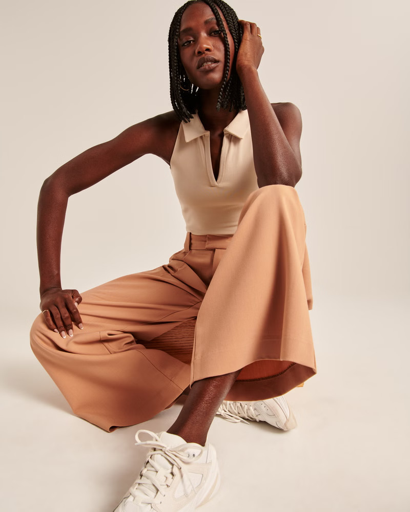 Women's Essential Polo Tank | Women's New Arrivals | Abercrombie.com | Abercrombie & Fitch (US)