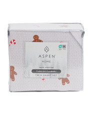 Made In Turkey Gingerbread Flannel Sheet Set | Bed & Bath | Marshalls | Marshalls