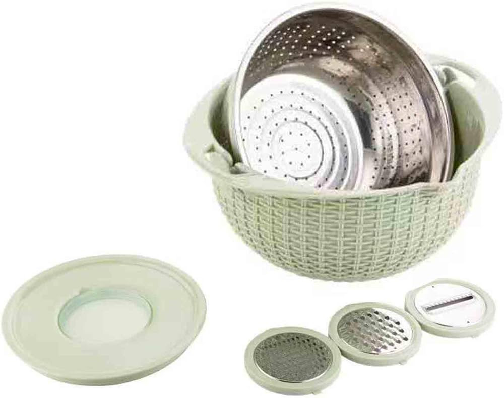 JforSJizT 4-1 Colander with Mixing Bowl Set - Kitchen Essentials for Washing,Slicing and Kneading... | Amazon (US)