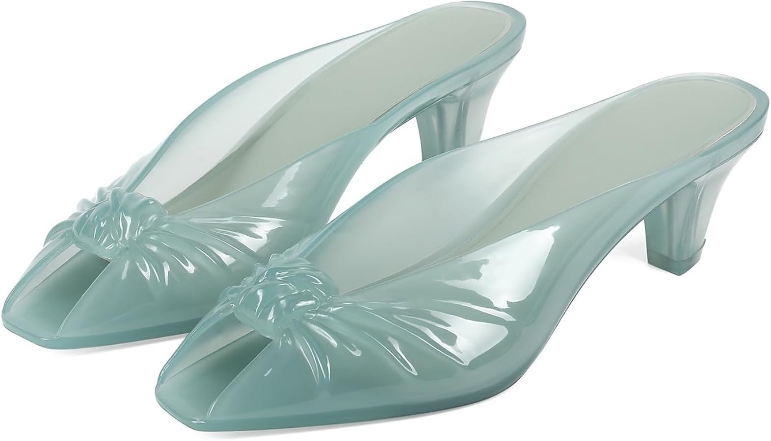 Jelly Mules Kitten Heel Jelly Sandals for Women | Amazon (US)