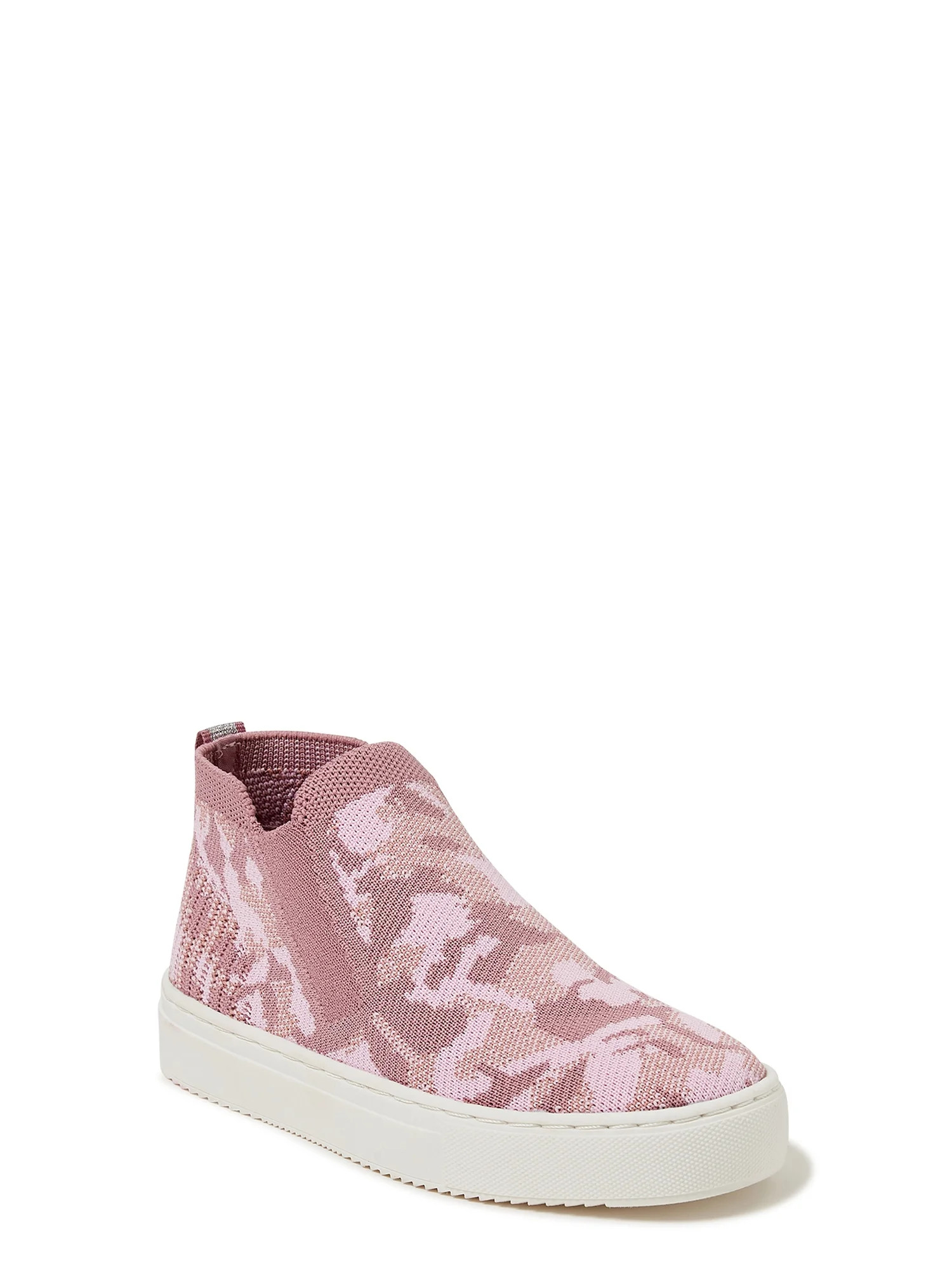 Wonder Nation Little Girl & Big Girl Camo Casual Sneaker Bootie | Walmart (US)