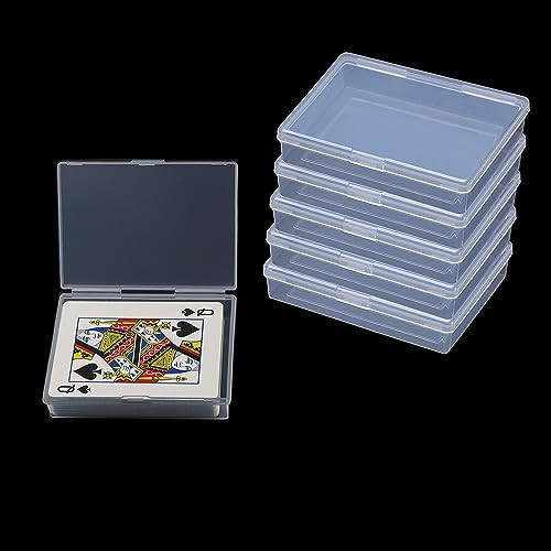 Playing Card Deck Cases 6pcs Plastic Empty Playing Card Box Holder Storage Case Organizer Snap Closed, Suitable for 3.5X2.5 inch Game Gard (NO Cards) | Amazon (US)