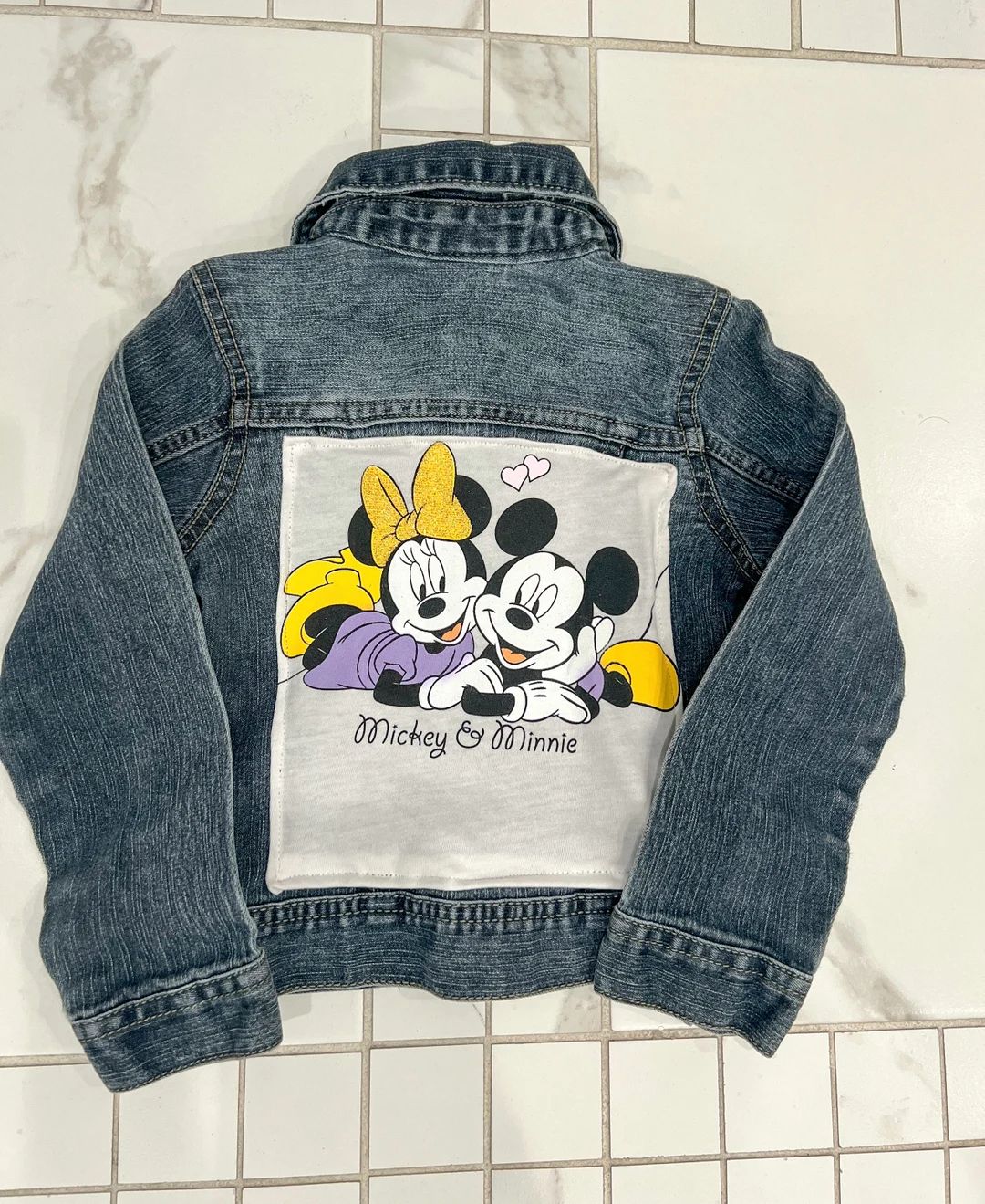 Kids Minnie & Mickey Mouse Denim Jacket, Disney Denim Jacket, Disney Jacket, Minnie Mouse Jacket,... | Etsy (US)