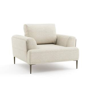 Furniture of America Orlandi Beige Chenille Arm Chair With Extendable Backrest IDF-63007BG-CH - T... | The Home Depot