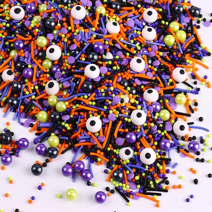 Halloween Sprinkles for Cake Decorating 7ounce, Eyeball Sprinkles for Halloween Party, Sugar Pear... | Amazon (US)
