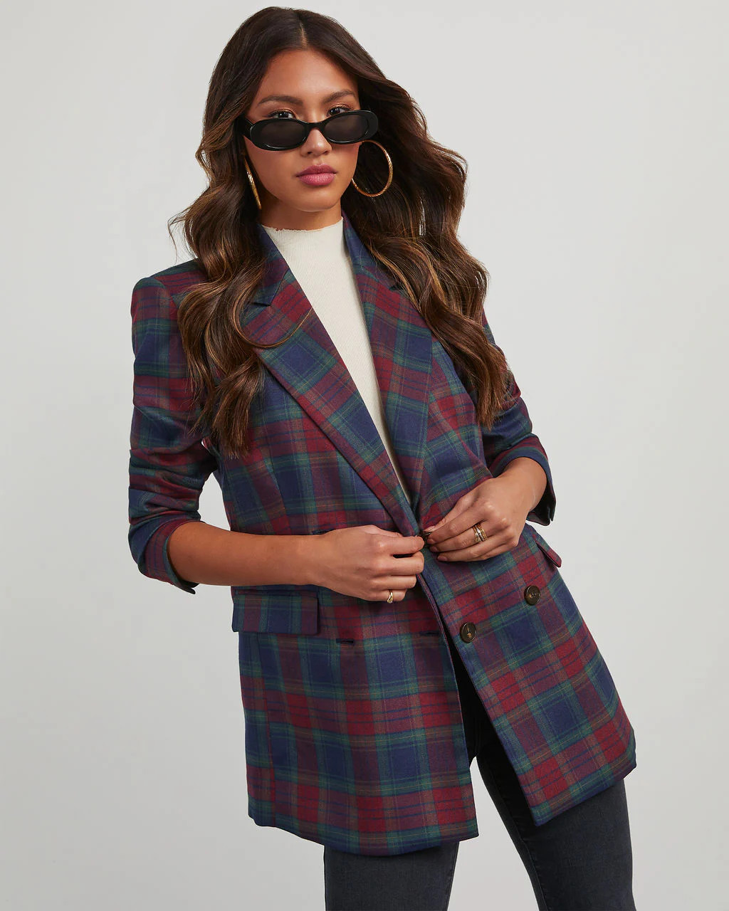 Jettie Plaid Blazer | VICI