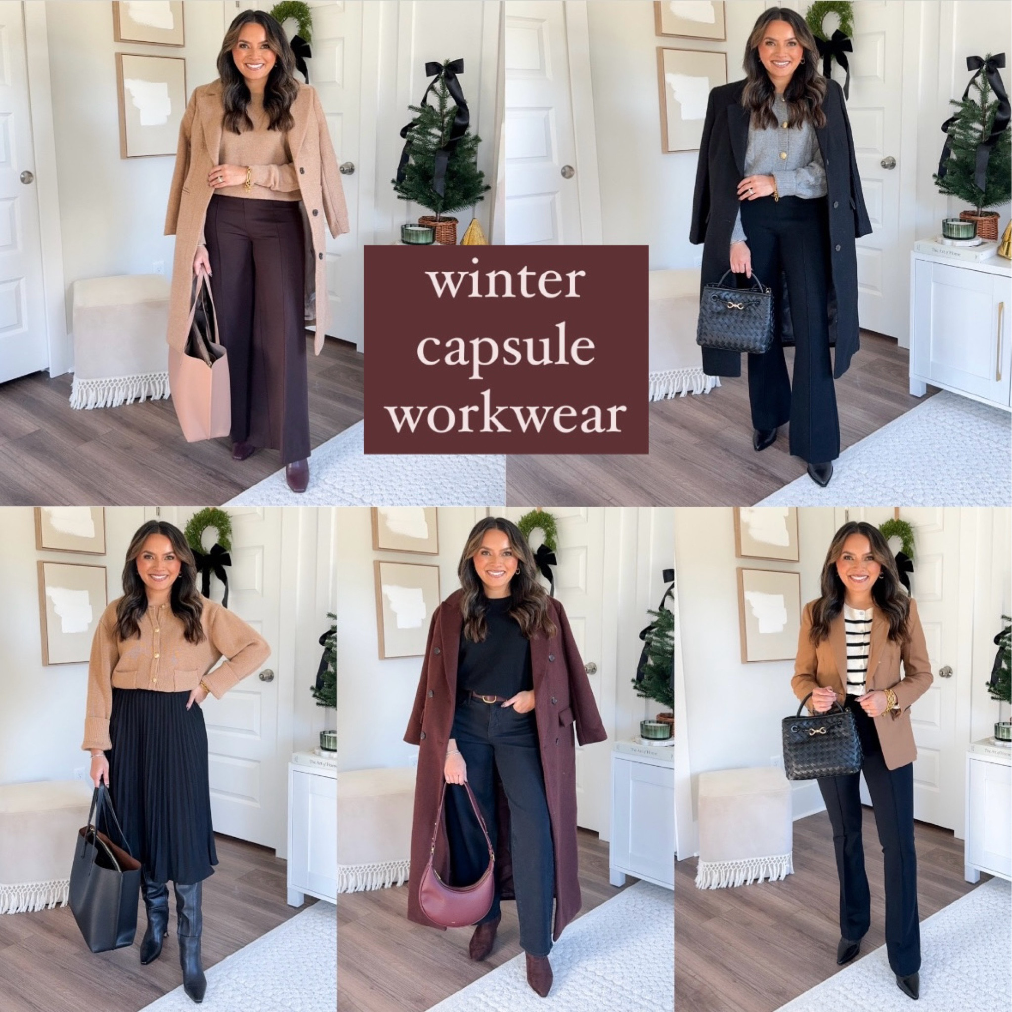 Soft Brown trench coat size 2 petite - sized up a size 
Camel tan sweater size xs TTS - use code RACHEL25 for 25% off
Brown flare pants size 2 petite TTS
Brown booties size 6 - sized up a half size

Black coat size 2 petite - sized up a size
Grey cable knit cardigan size XS TTS - sized up so I can button it
Black sweater pant size small petite TTS - usually size 2/26 in pants
Black booties size 5.5 TTS

Camel cardigan size XS TTS
Black pleated skirt size XS TTS - usually size 2/26
Black boots size 5 TTS 

Brown long coat XXS petite TTS - size up a size if you want to button it over thick sweaters 
Black sweater size xs TTS - use code RACHEL25 for 25% off
Brown belt size XS TTS
Black barrel jeans size 0 petite - sized down size! Use code RACHEL25 for 25% off!
Brown suede boots size 5.5 TTS

Camel blazer size 0 petite TTS
Black and white stripe cardigan size XS TTS
Black sweater pant size small petite TTS - usually size 2/26 in pants
Black booties Size 6- usually size 5.5 but these start in size 6 and fit perfectly

Thanksgiving Outfit 
Holiday Outfit 
Holiday style 
Fall outfit 
Fall style 
Petite outfit 
Petite fashion 
 Honey Sweet Petite 
Honeysweetpetite 


#LTKWorkwear #LTKStyleTip #LTKSeasonal