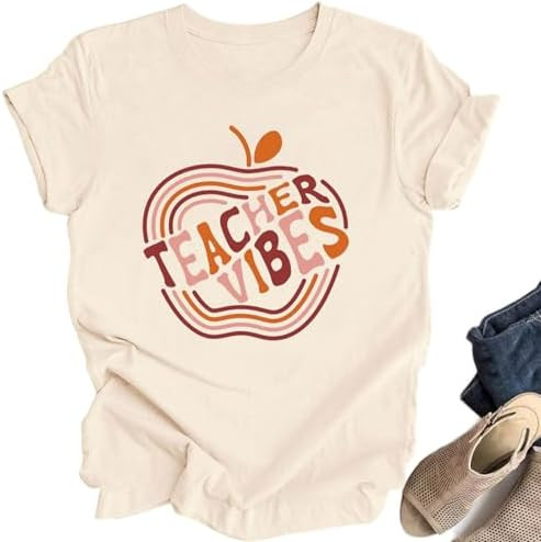 Teacher Tshirt Women First Day of School Shirt Back to School Outfit | Pre-K, 1st to 6th Grade, E... | Amazon (US)