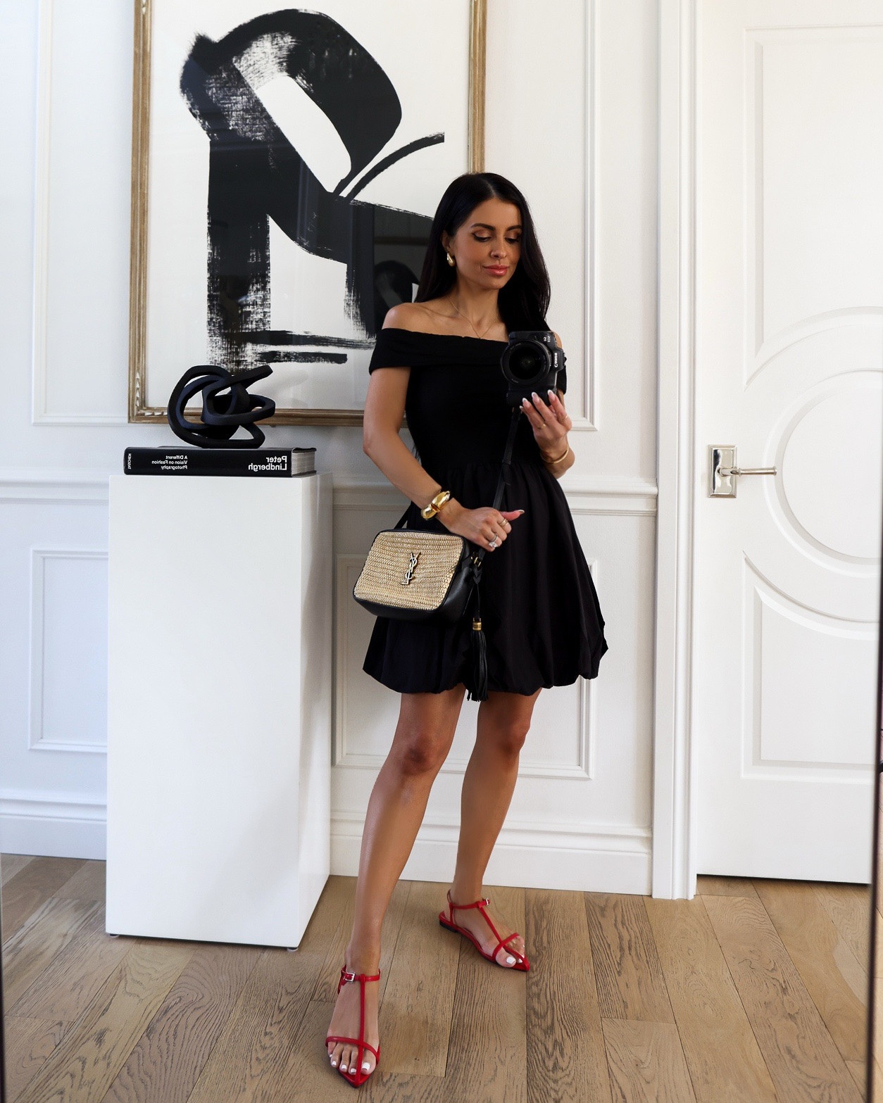 Amazon summer outfit idea 
Amazon black bubble hem dress wearing an XS
Amazon red sandals run TTS


#LTKFindsUnder50 #LTKSummerEdit #LTKFindsUnder100